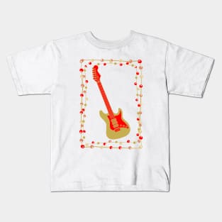 Christmas Electric Guitar Kids T-Shirt